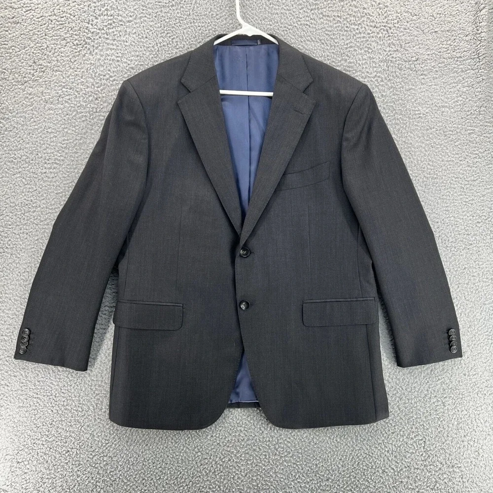 SUITSUPPLY Napoli‎ Men 46 S Blazer Pure Wool Super 110's Dark Grey Lined